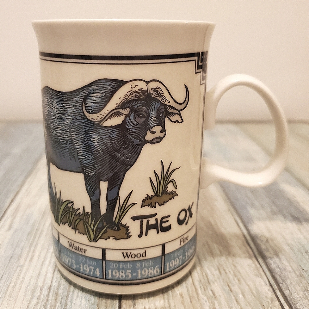 Dunoon StoneWare Ming Shu "The Ox" personality Art of Chinese Astrology Mug